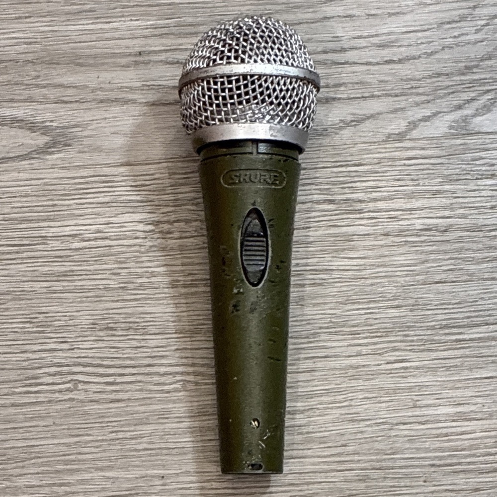 Vintage Green Shure Microphone